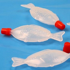 Soja-Saucen-Fl�schchen, in Fischform, ungef�llt, Kunststoff, ca. 10ml, 100 St
