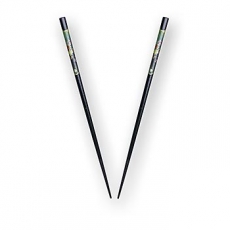 Sushi-St�bchen, schwarz lackiert, mit edlem Dekor, 1 St