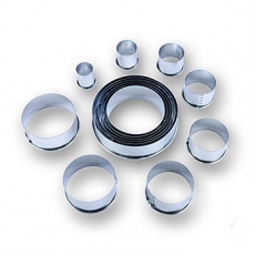 Blechausstecher Set, rund, glatt, � 2,2 -12cm, 3cm hoch, 14 tlg.