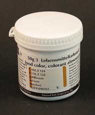 Lebensmittelfarbe, goldbraun, wasserl�sliche Pulverfarbe, 9109, Ruth, 50g
