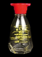 Soja-Saucen-Flasche, ungef�llt, Glasflasche 