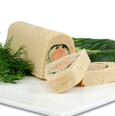 Lachsterrine, mit frischem Mangold und Lachskern,TK, 800g