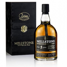Single Malt Whisky Zuidam Millstone, 5 years, Lighltly Peated, 40% vol., Holland, 700 ml