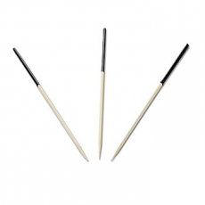 Holz-Spie�e - mit schwarz gef�rbtem Ende, 9cm, 100% Chef, 100 St
