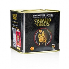 Paprikapulver - scharf, mittel, ger�uchert, Caballo de Oros. D.O.P., 370g
