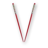 Sushi-St�bchen Japan, rot lackiert, mit edlem Dekor, 1 St