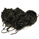 Frische Tagliarini mit Sepiatinte, schwarz, Bandnudel, 4mm, Sassella, 500g