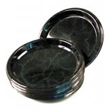 Einweg Teller, Kunststoff, schwarz marmoriert, � 19cm, 25 St