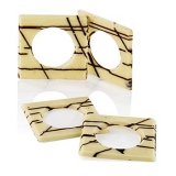 Schokoaufleger Eureka, wei�, Viereckig mit Loch, 105 St�ck (73213), 410g, 105 St